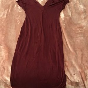 Burgundy work dress